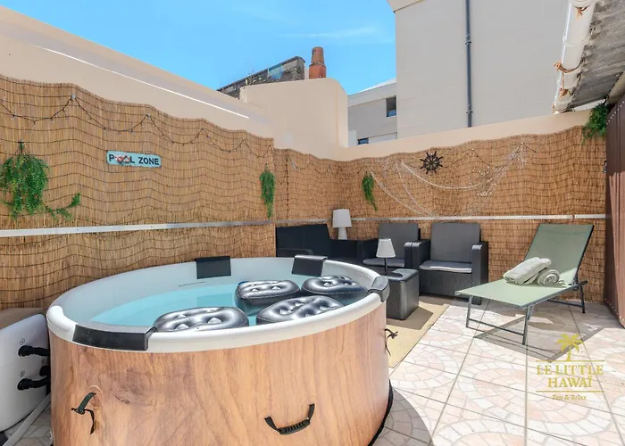 Le Little Hawai 4 Etoiles - Maison 6 Pers - Terrasse - Spa Privatif - Plage A Pied