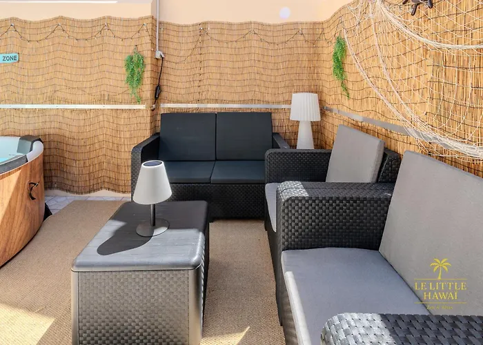 Le Little Hawai 4 Etoiles - Maison 6 Pers - Terrasse - Spa Privatif - Plage A Pied